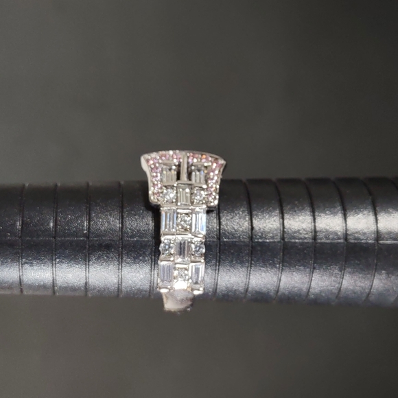 Absolute ™ Cubic Zirconia/Sterling Silver Buckle Ring - Picture 8 of 12